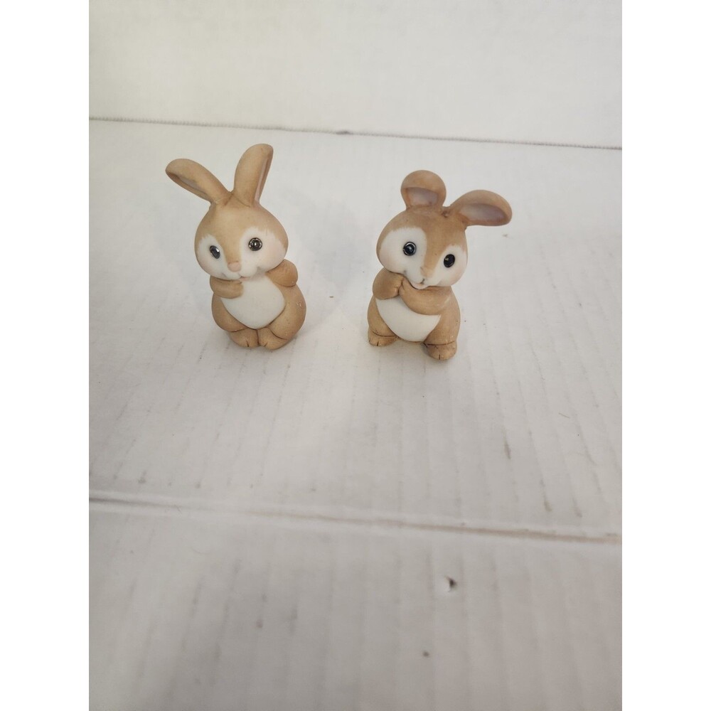 1989 Ceramic Hallmark Easter Merry Miniatures Set Of 2